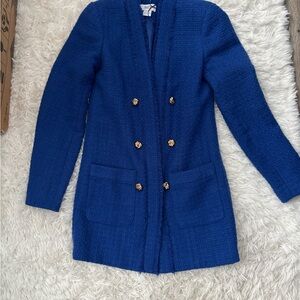Suzy Shier Royal Blue Textured Jacket